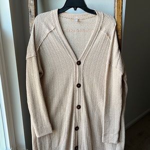Free People Lightweight Long Cardigan M